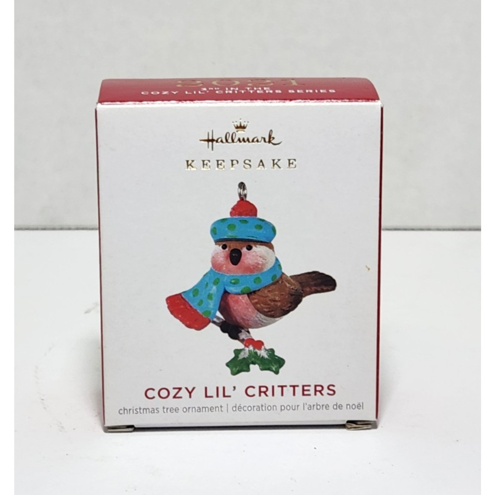 Hallmark Keepsake Ornament 2021 Cozy Lil' Critters Bird #3 3rd in Series Mini